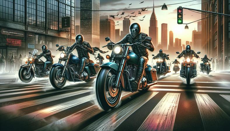 Dàn môtô phân khối lớn vượt đèn đỏ: Hành động gây tranh cãi!