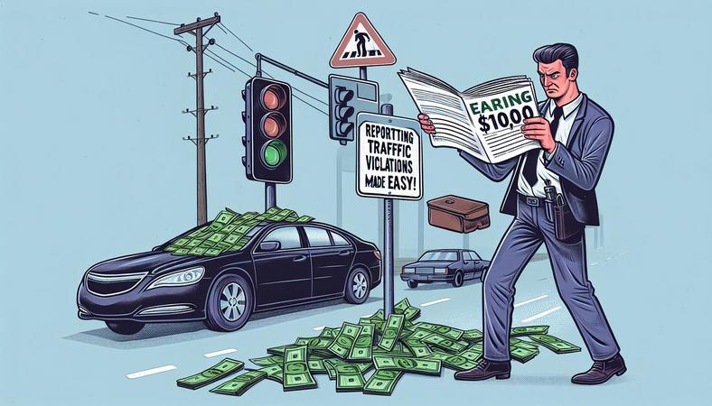 Kiếm 100.000 USD từ việc tố cáo lỗi giao thông dễ dàng!