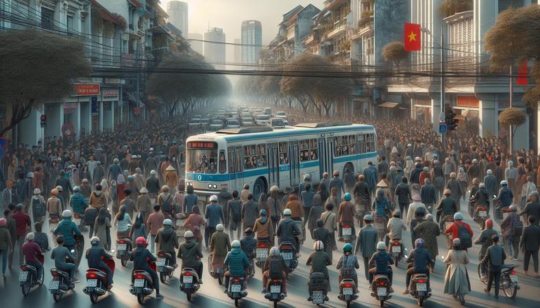 Người dân Hà Nội chuyển sang dùng phương tiện công cộng khi cấm xe máy