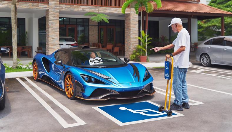 Tài xế siêu xe bị chửi oan: Đỗ sai chỗ dành cho người khuyết tật