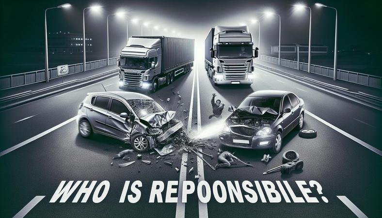 Xe con vượt ẩu gây tai nạn với xe tải: Ai trách nhiệm?