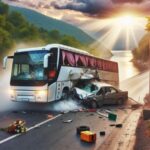 Xe khách đâm xe tải: Hệ lụy từ việc bám đuôi nguy hiểm