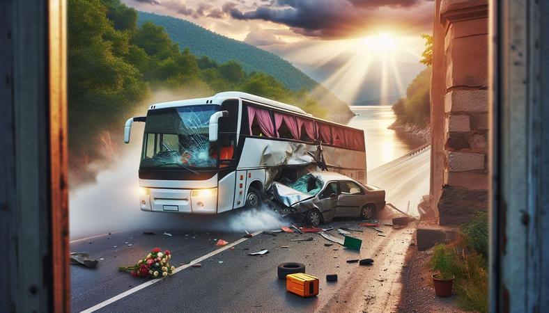 Xe khách đâm xe tải: Hệ lụy từ việc bám đuôi nguy hiểm