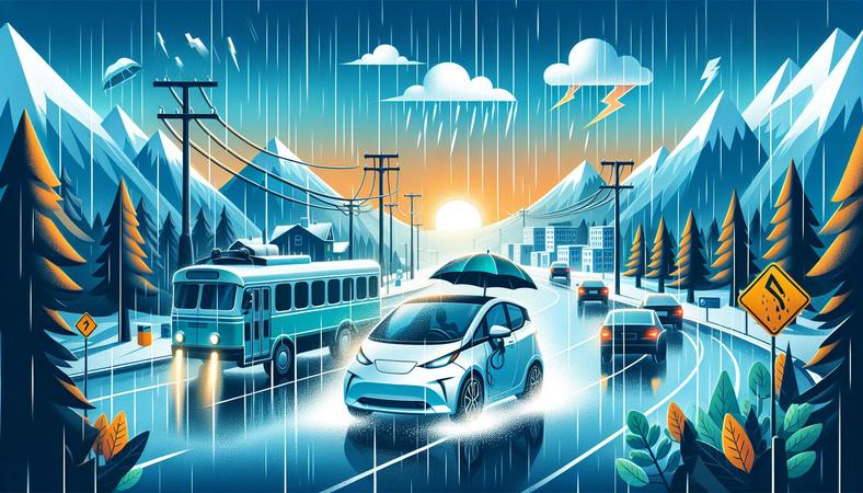 Cách sử dụng xe điện an toàn mùa mưa nắng thất thường