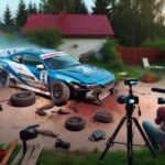 Ôtô Drift Chuyên Nghiệp: Va Chạm Hài Hước Trong Sân Sau