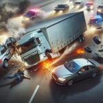 Xe tải chuyển làn ẩu: Xe con lật ngửa, nguyên nhân và hậu quả