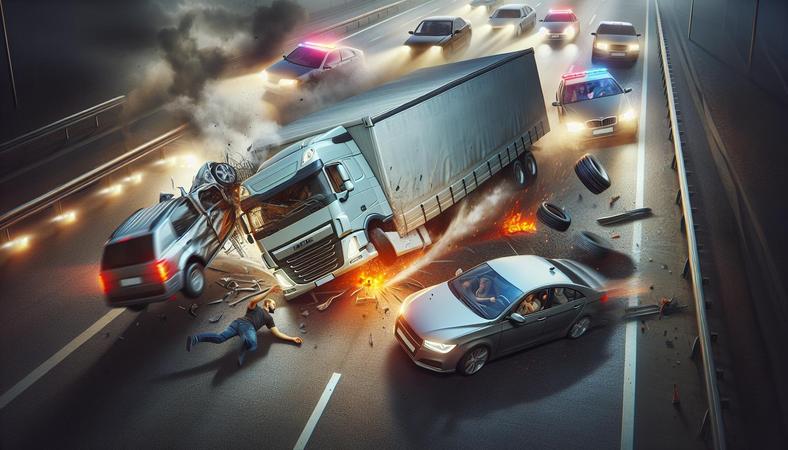 Xe tải chuyển làn ẩu: Xe con lật ngửa, nguyên nhân và hậu quả