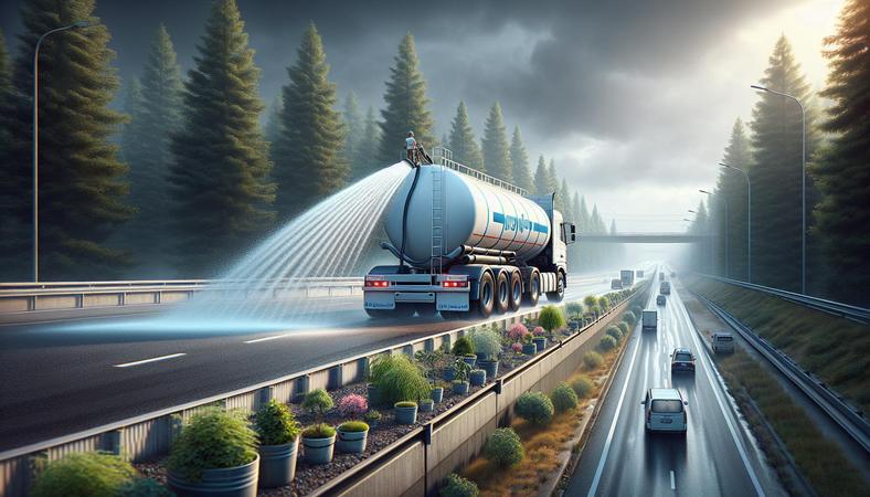 Xe bồn tưới cây trên cao tốc: Nguy cơ và biện pháp an toàn