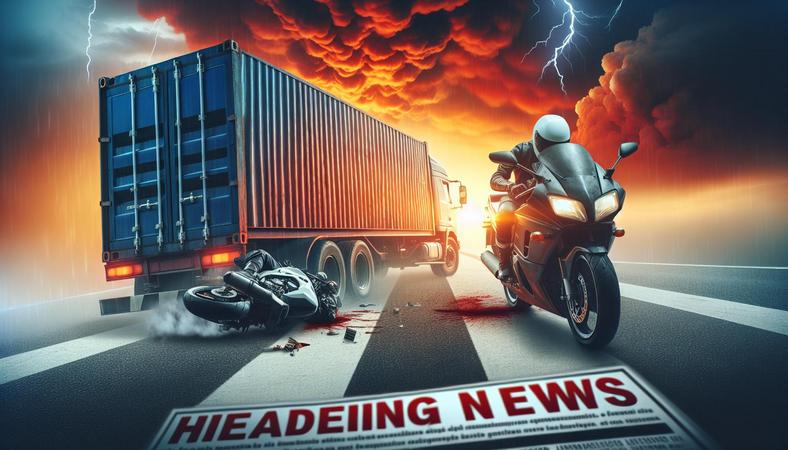 Xe máy đối đầu xe container: Cú sốc kinh hoàng trên đường!